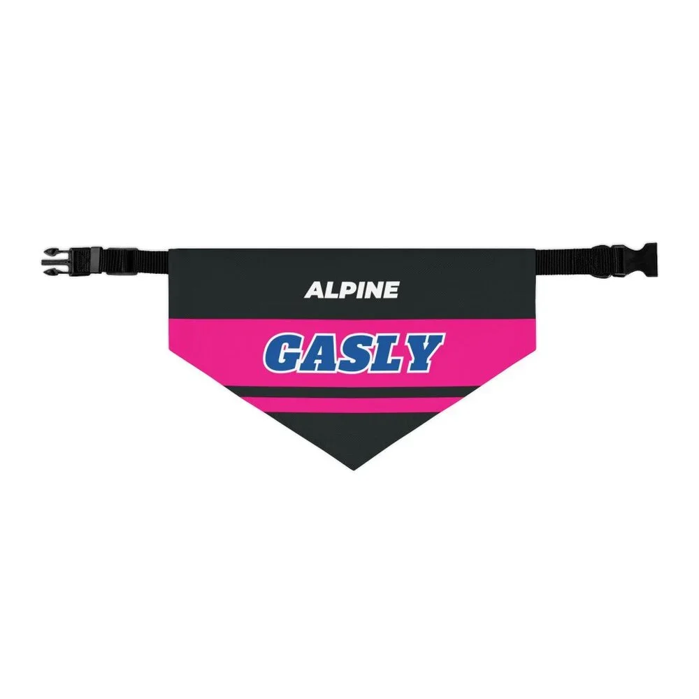 Pierre Gasly F1 Dog Bandana Medium - Formula 1 Dog Collar